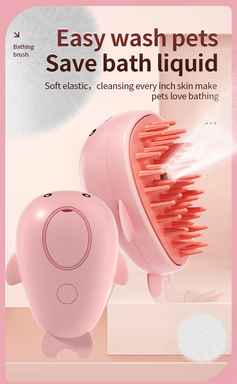 New rechargeable 3 In1 Steamy Pet Cat Brush Cleanser Vapor Pet Spray Comb grooming shedding Cat Steam Brush